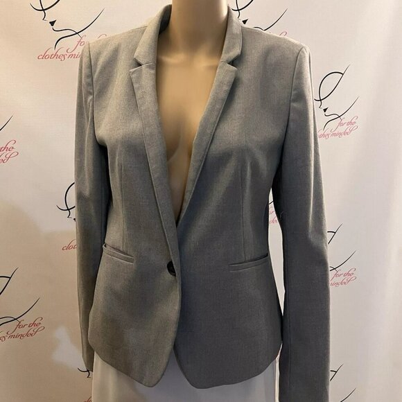 Ann Taylor. Size Large (runs small). Gray Professional Lined Blazer Jacket. GB - Picture 1 of 7